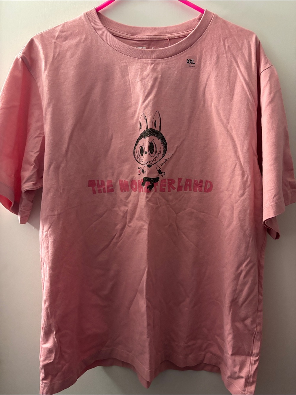Uniqlo Pink 'The Monsterland' Graphic Short Sleeve Tee